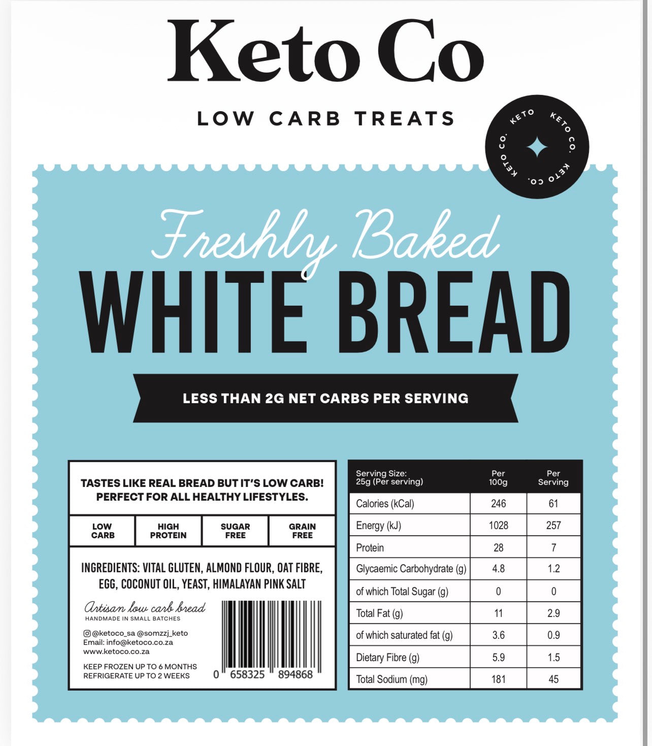 Bread White | Low Carb High Protein